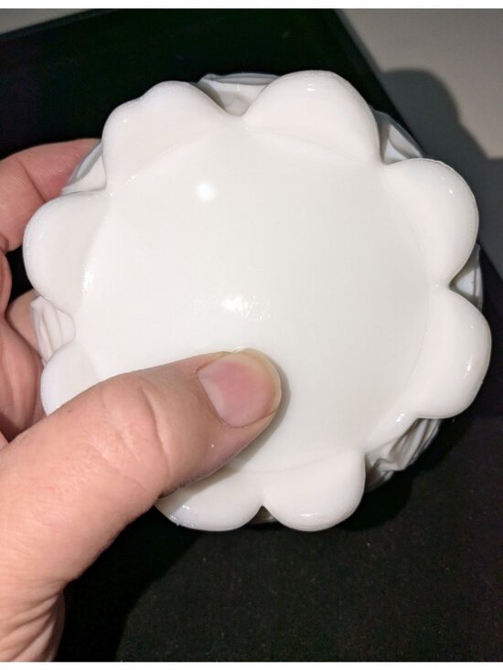 Vintage Westmoreland Milk Glass Candy Dish Basket Dogwood Design Split Handle - Picture 3 of 11